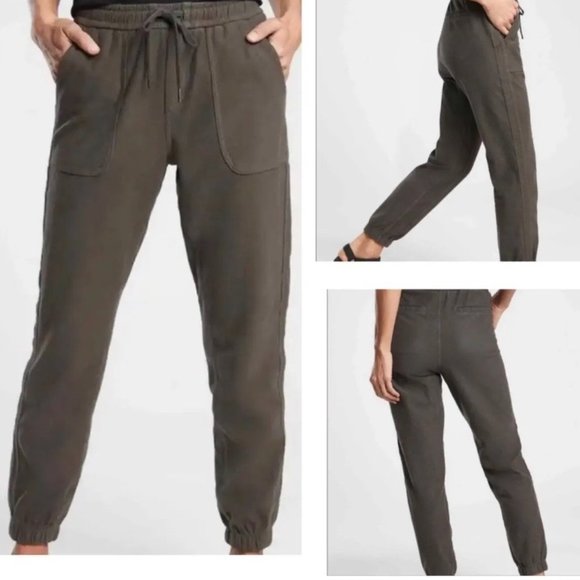 Athleta Pants - Athleta Farallon Jogger Womens 4 Olive Green Weekender Pull On Sweatpants Lounge